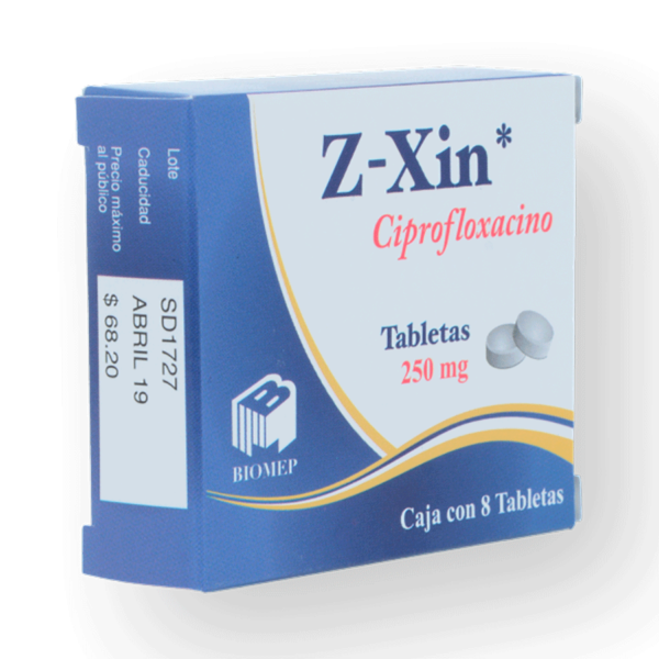 Z-XIN CIPROFLOXACINO 250MG  8TABS - Imagen 3