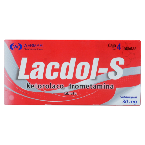 LACDOL-S  KETOROLACO TROMETA 30MG  4TABS - Imagen 3