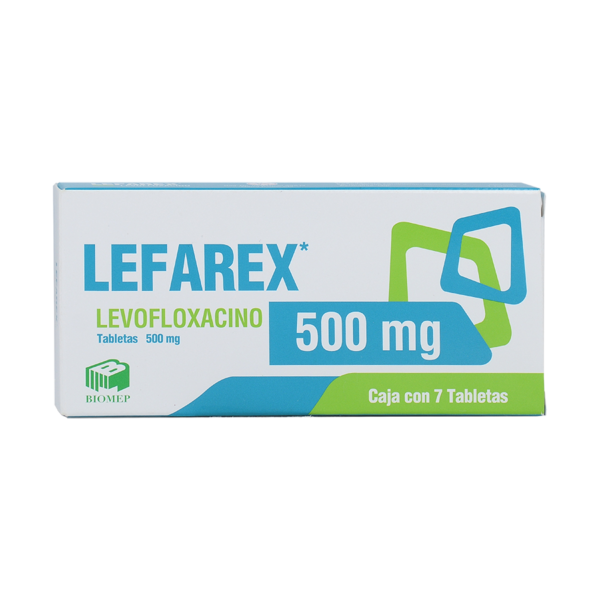 LEFAREX LEVOFLOXACINO 500MG 7 TABS - Imagen 2