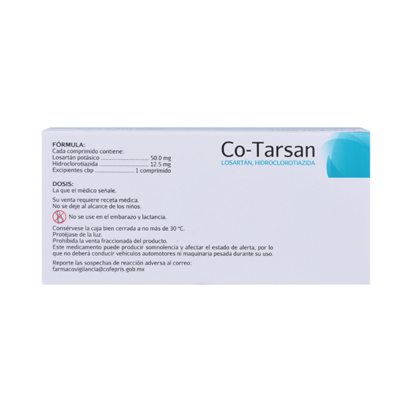 CO-TARSAN LOSARTAN/HIDROCLOROTIAZIDA 15COMP - Imagen 2