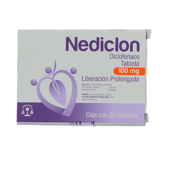 NEDICLON  DICLOFENACO 100MG  20TABS - Imagen 3