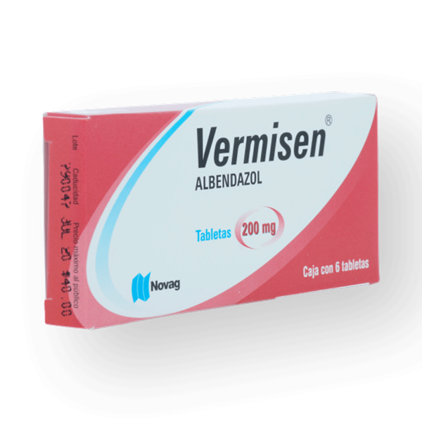 VERMISEN  ALBENDAZOL 200MG  6TABS - Imagen 2