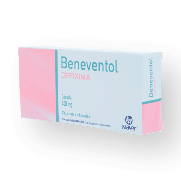 BENEVENTOL -CEFIXIMA 400MG- 3CAPS - Imagen 3