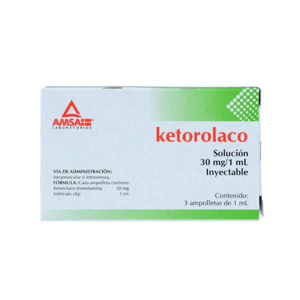 KETOROLACO 30MG/1ML 3AMP SOL